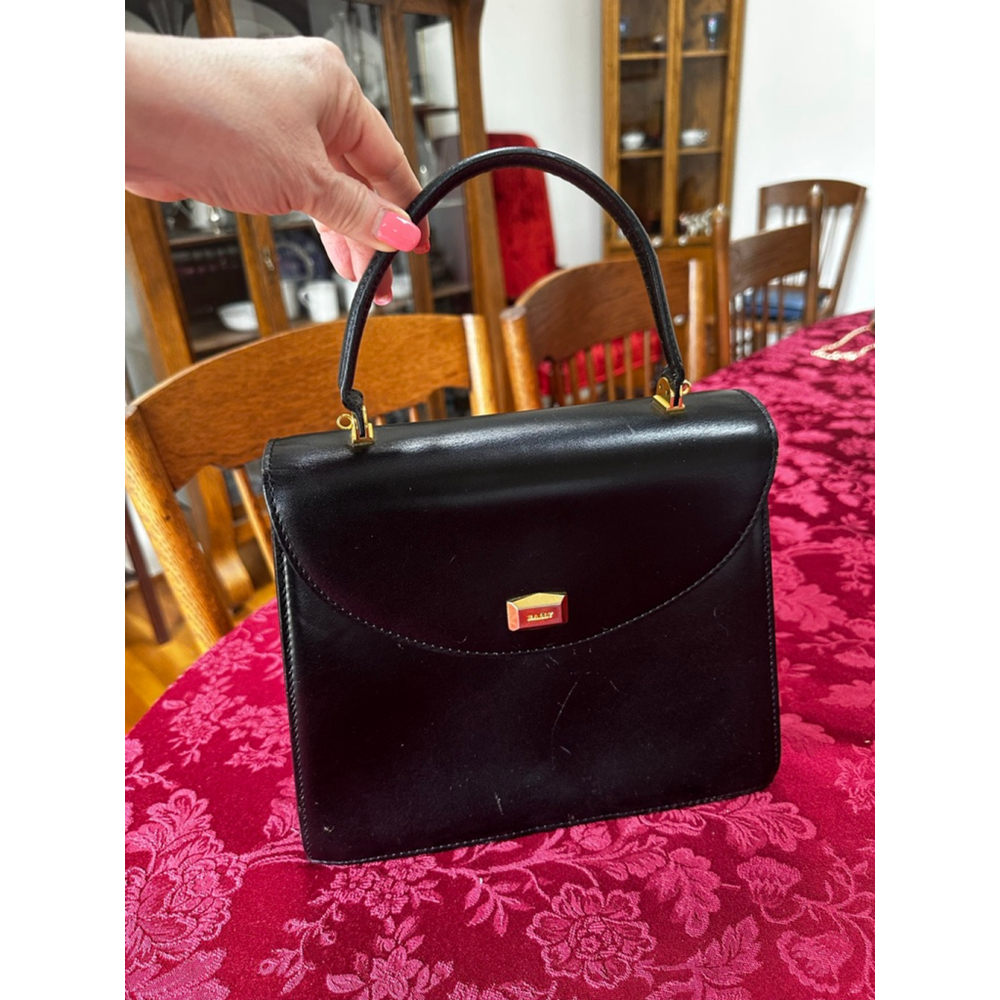 Bally Black Leather Top Handle / Satchel